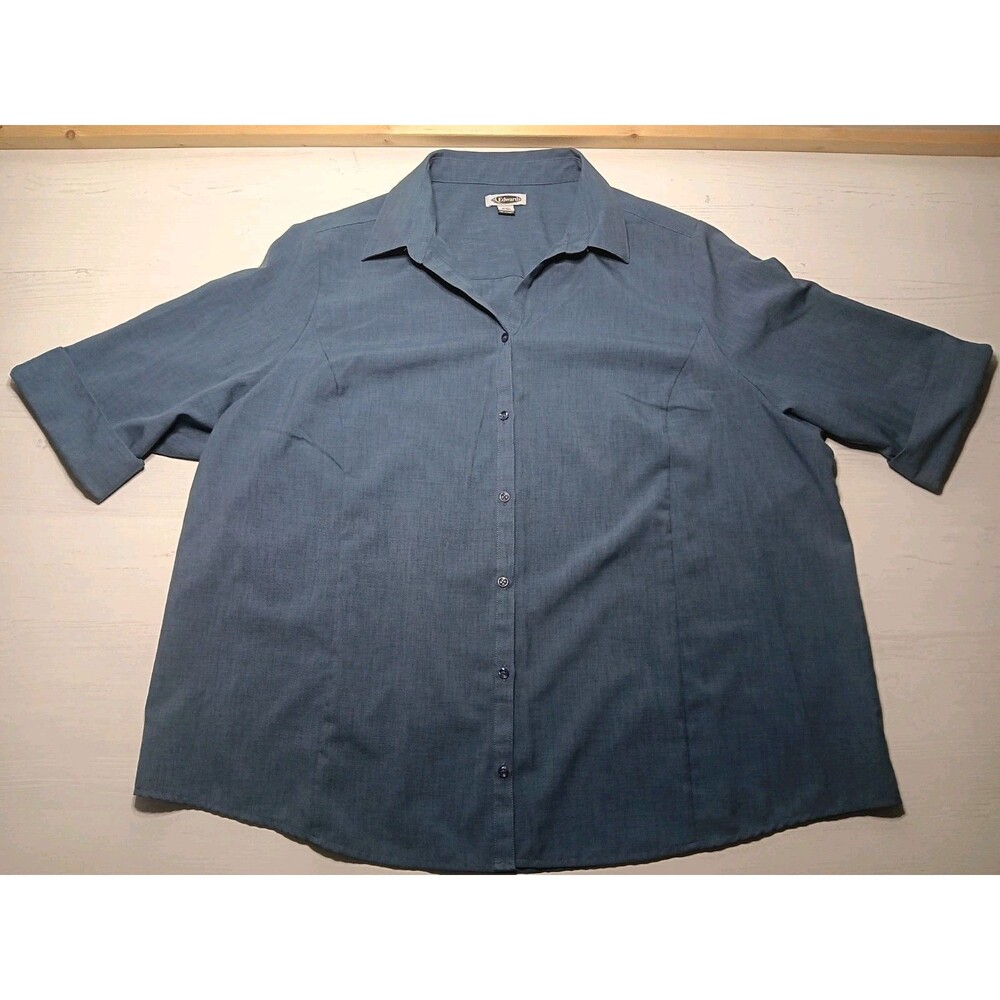 Edwards Button Up Shirt Men's 3XL Cuffed Short Sleeve Tuff Tested Work Uniform